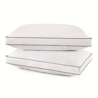 Goose Feathers And Down Pillow For Sleeping Gusseted Bed Hotel Collection Pillows, Set Of 2