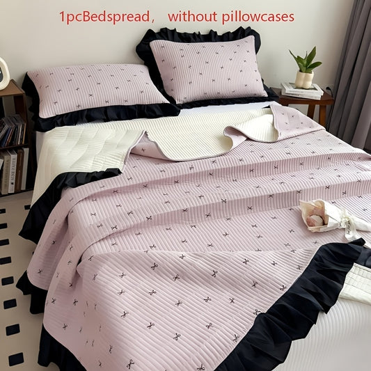 [Soft Bedspread] Ultra-Soft 1pc Quilted Bed Cover | Breathable Non-Stuffy Thickened All-Season Washable (Pillowcase Not Included)