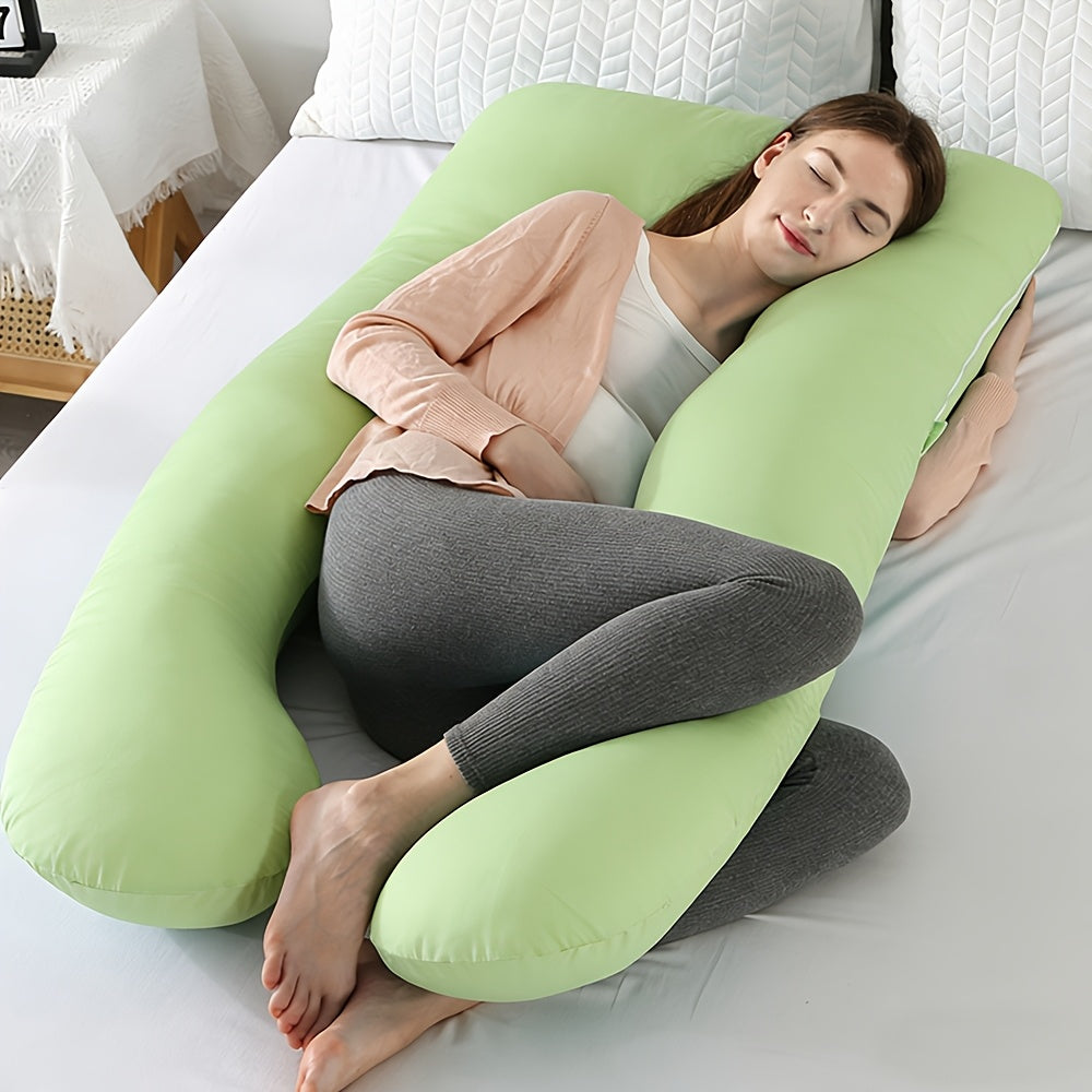 Wndy'S Dream Summer Cool Pregnancy Pillow, Cooling Velvet Body Pillow, 43.31inch 1950G Ergonomic Support, Skin-Friendly Sweat-Free Fabric, Washable Cover, Full Body Support for Pregnant Women