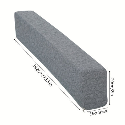 Adjustable Bed Wedge Pillow - High-Density Grey Headboard Cushion, Bed Gap Filler for Single/Double/King/Queen Beds, Machine Washable , Soft Padding for Mattress & Headboard (No Tools Needed, Bed Back Rests, Back Rest Bed Pillow, Bed Pillow For