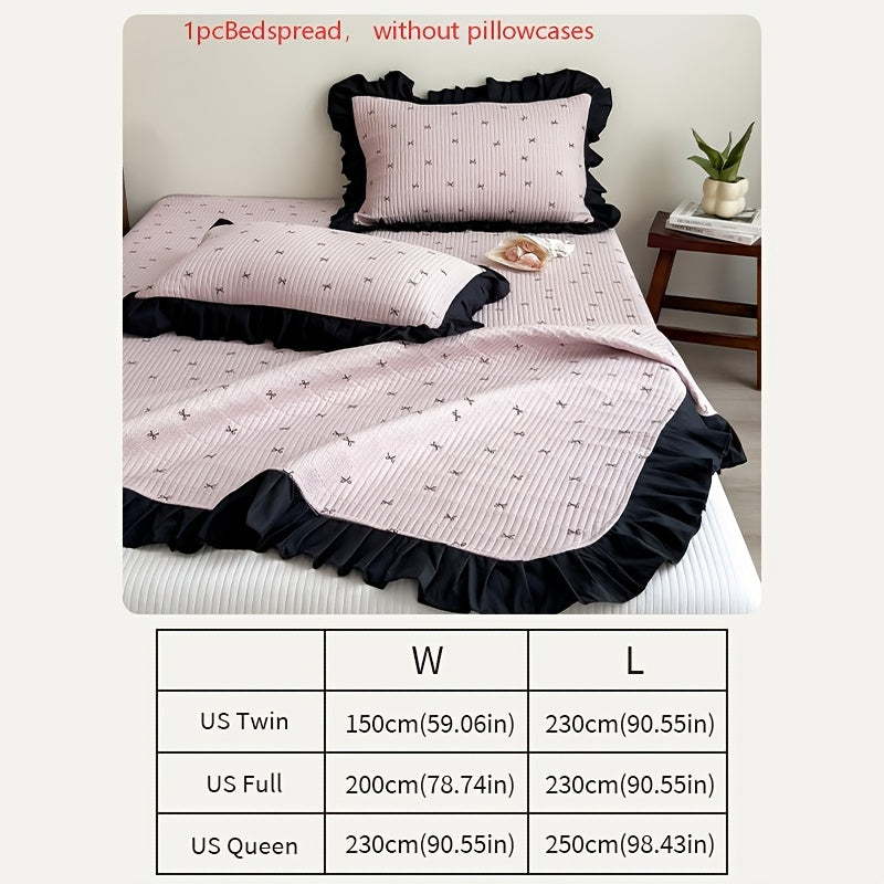 [Soft Bedspread] Ultra-Soft 1pc Quilted Bed Cover | Breathable Non-Stuffy Thickened All-Season Washable (Pillowcase Not Included)
