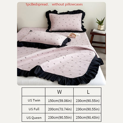[Soft Bedspread] Ultra-Soft 1pc Quilted Bed Cover | Breathable Non-Stuffy Thickened All-Season Washable (Pillowcase Not Included)