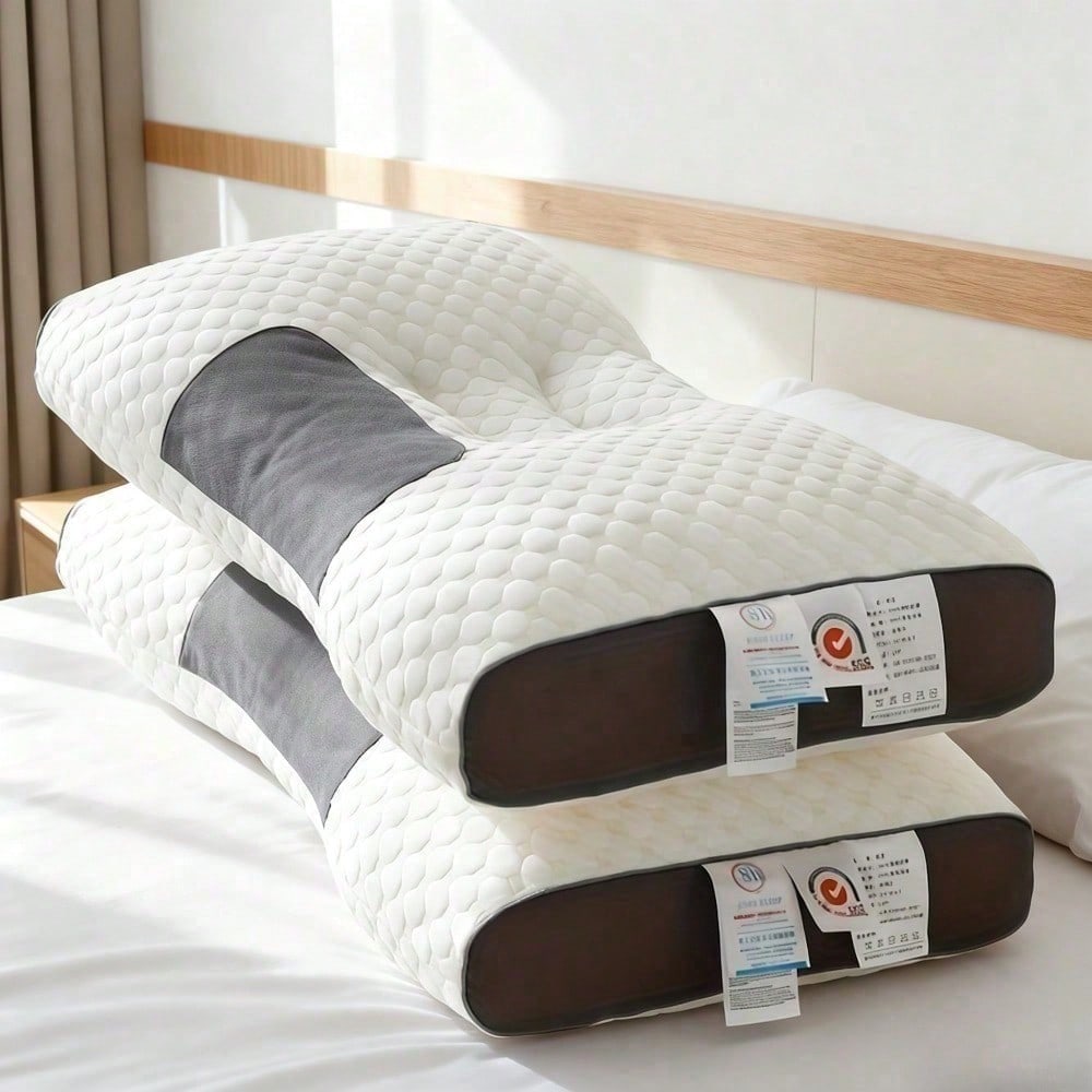 1/2pcs -Grade Cervical & Lumbar Support Pillow for neck - Ergonomic Pillow for lateral/Sleeping Supine Sleepers, Machine-Washable Soft Posture for  (for back & neck)