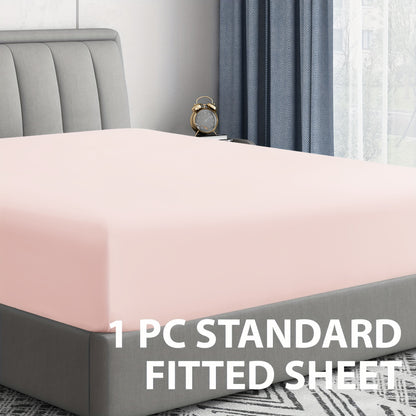 1pc Bed Fitted Sheet, All-season Microfiber Bedding - Includes Single Fitted Sheet - Soft, Hypoallergenic, Breathable, Machine Washable, Wrinkle Free, Fade Resistant, Shrink Resistant