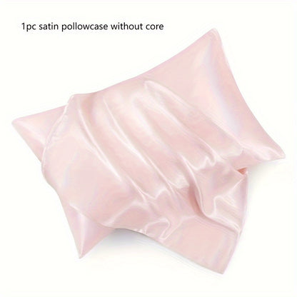 1pc Home Comfort Satin Pillowcase - Envelope Closure - Soft and Skin-Friendly