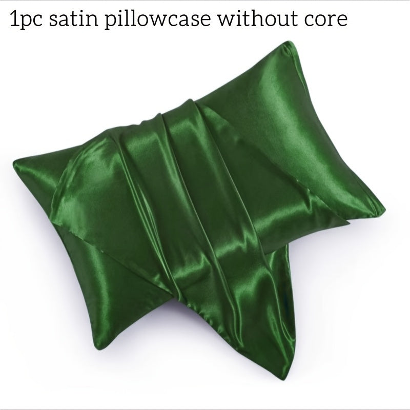 1pc Home Comfort Satin Pillowcase - Envelope Closure - Soft and Skin-Friendly
