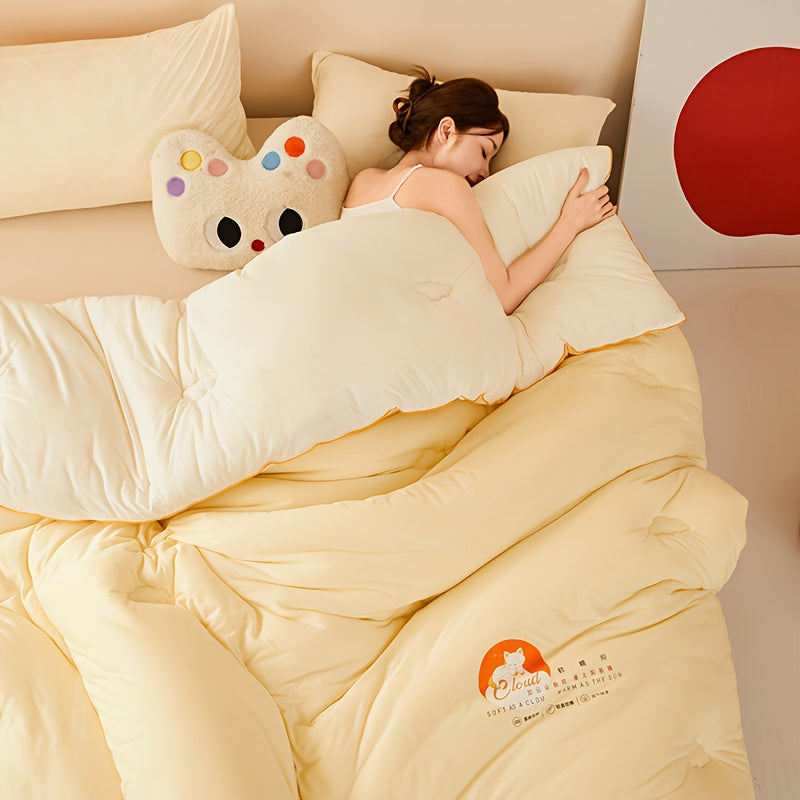 This Ultra-Soft And Fluffy Warm Quilt for Autumn And Winter Features a Cute Cat Pattern. It'S Beneficial for Sleep And Filled with Ultra-Fine Microfiber, Suitable for Bedrooms, Guest Rooms, Dormitories, And Outdoor Camping