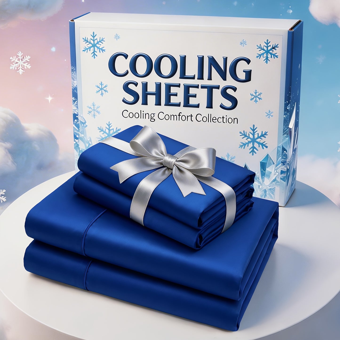 3pcs/ 4pcs Bamboo Cooling Bed Sheet Set -14"Deep Pocket, Exquisite Pinch Pleat, Shrink-Resistant, Fade-Resistant, Skin-Friendly Bedding with 1or2 Pillowcases, 1 Flat Sheet, 1 Fitted Sheet, Dorm Bedding for College, Cozy Comfort