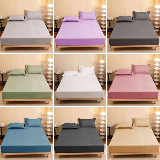 A Soft and Breathable Fitted Sheet, Ultra-fine Fiber Bed-dark Blue,, Machine Washing, Comfortable Bed Supplies Throughout the Season, Comfortable Solid Color Design