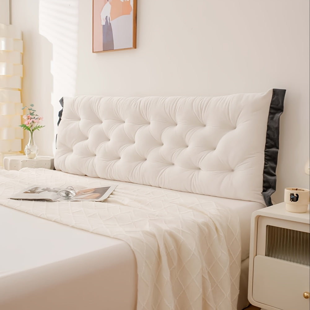 Double Reading Pillow with Crystal Velvet Backrest and Anti-Collision Waistband