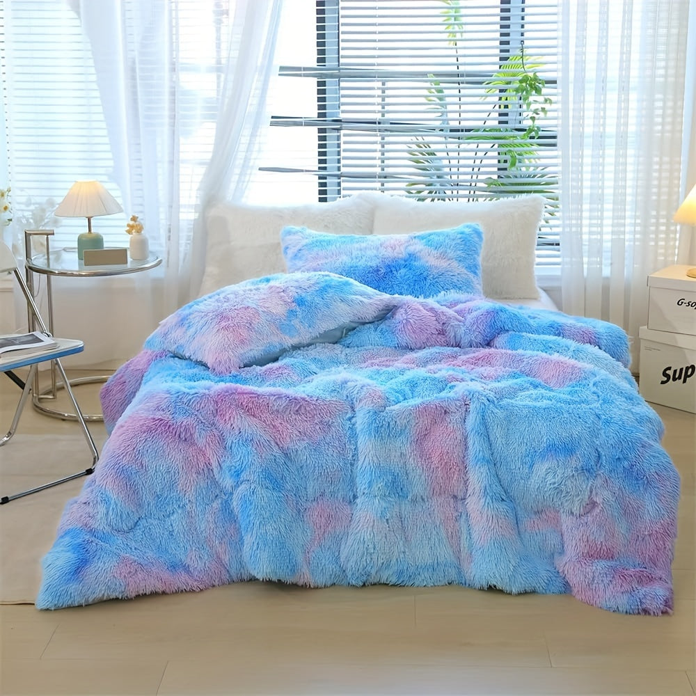 Luxurious Ultra-Soft Crystal Velvet Comforter - Thick, Plush Fiber Fill for All Seasons, Machine Washable