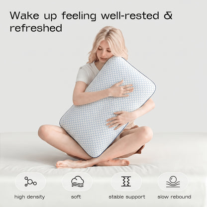 1pc Slow Rebound Pillow, Deep Sleep Pillow to Protect the Cervical Spine and Assist Sleep for Adults, Modern Leisure Bread Double-sided Pillow, Zero Foam Sponge Pillow.