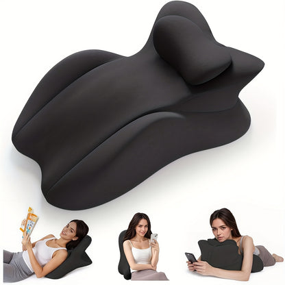 Adult Ergonomic Reading Pillow for Prone, Lying And Sitting In Bed, Wedge Pillow for Headboard, Ergonomic Bed Wedge Pillow for Chin & Back Support, Ideal for Massage And Sleeping