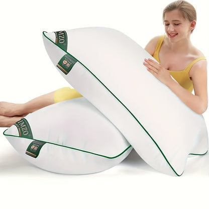 Luxury Hotel-grade 3D Microfiber Filling, Perfect for Side And Back Sleepers! 2 Ultra-soft Neck Support Pillows for Deep Sleep, Breathable Fabric Premium Pillow Core Home Decor
