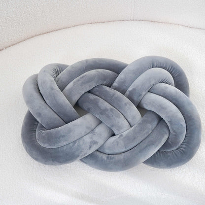 Soft & Stylish Knotted Throw Pillow - Geometric Design, Washable Polyester Cushion for Sofa and Bedroom Decor, Throw Pillows for Couch, Decorative, Pillow