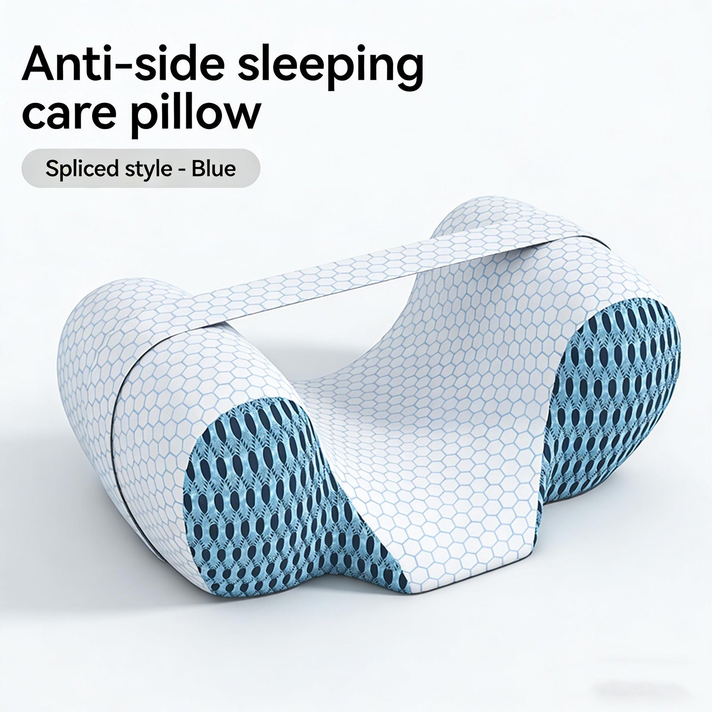 Ergonomic Anti-neck-roll Side Sleeper and Back Sleeper Pillow, Smooth Ice-sense Fabric Cervical Support Pillow, Sleep Massage Pillow, Withable Machine Washable Pillowcase, to Help You Sleep Comfortably and Conveniently