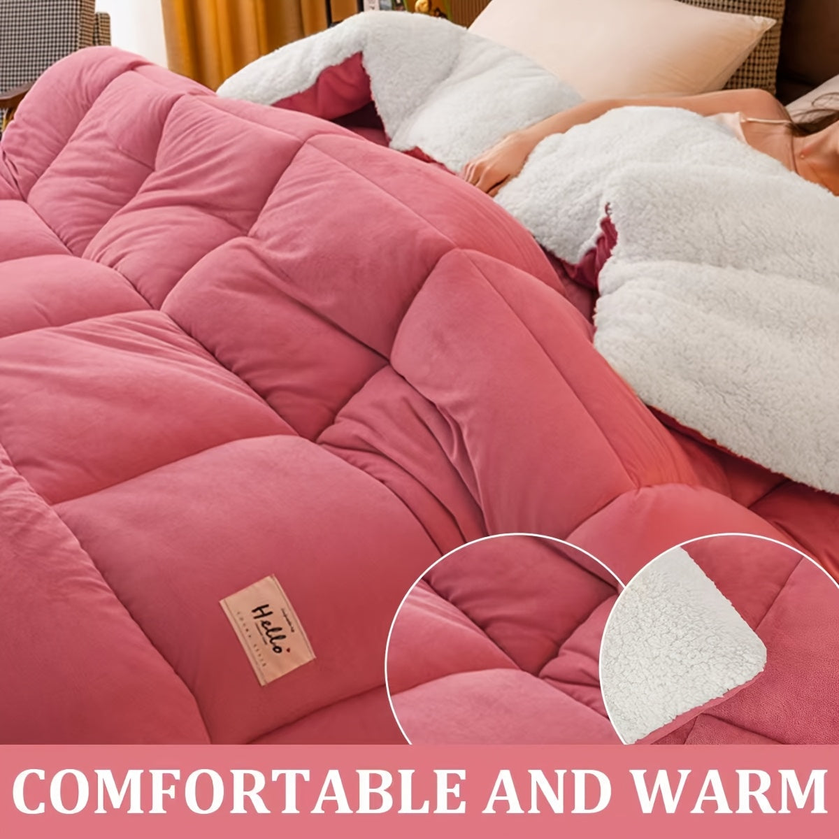 [Milk Velvet Single-Layer] AB Version Thickened Milk Velvet Quilt - Warm, Comfortable, Skin-Friendly Single-Layer