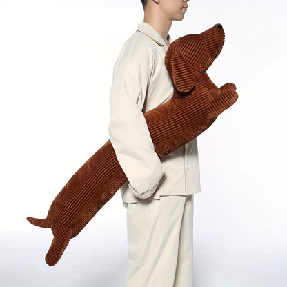 Soft And Durable Plush Pillow Shaped Like a Dachshund Dog, Perfect for Home Decor And As a Gift for Children, Measuring 47 Inches