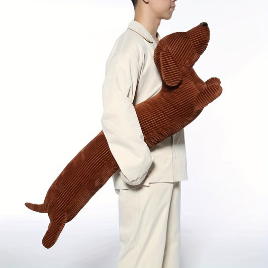 Soft And Durable Plush Pillow Shaped Like a Dachshund Dog, Perfect for Home Decor And As a Gift for Children, Measuring 47 Inches