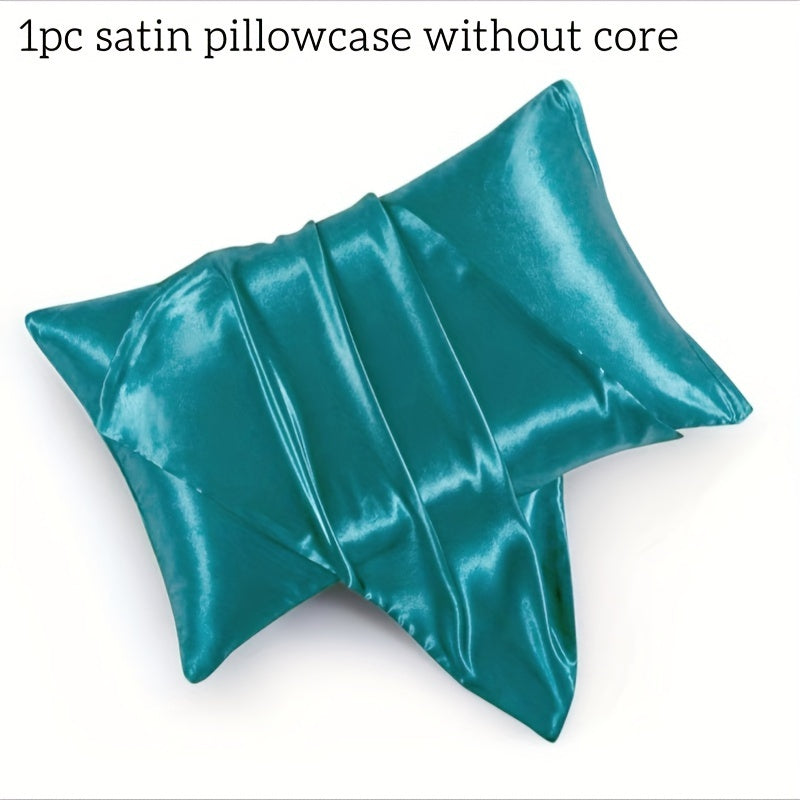 1pc Home Comfort Satin Pillowcase - Envelope Closure - Soft and Skin-Friendly