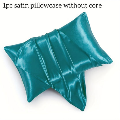 1pc Home Comfort Satin Pillowcase - Envelope Closure - Soft and Skin-Friendly