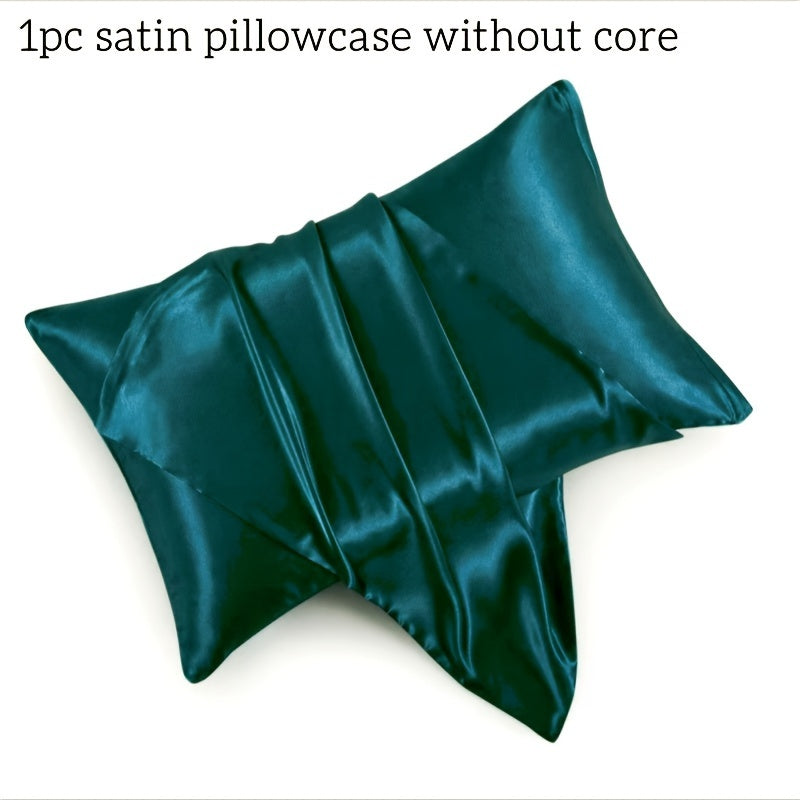 1pc Home Comfort Satin Pillowcase - Envelope Closure - Soft and Skin-Friendly