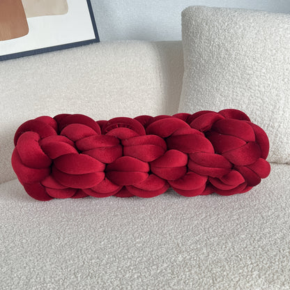 1pc Modern Handmade Home Throw Pillow, Creative Spandex Twisted Cornrow Cushion, Suitable for Bedroom, Sofa, Living Room, Bed, Office