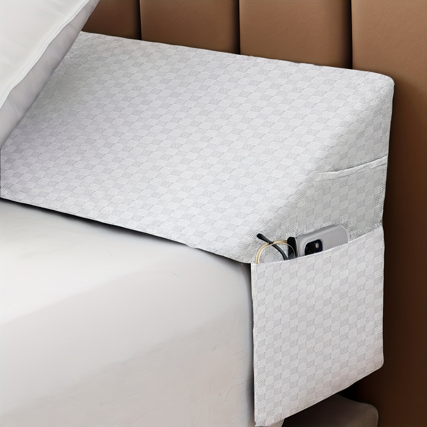 Bed Wedge Pillow for Headboard, Bed Gap Filler, Triangle Pillow Wedge for Rest Sleeping Reading, Between Your Headboard and Mattress