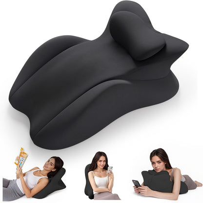 Adult Ergonomic Reading Pillow for Prone, Lying And Sitting In Bed, Wedge Pillow for Headboard, Ergonomic Bed Wedge Pillow for Chin & Back Support, Ideal for Massage And Sleeping