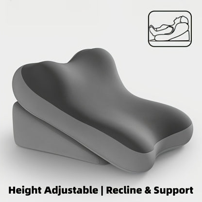 Ergonomic Bed Wedge Pillow, Adjustable Memory Foam Backrest for Reading, 2pcs Split Design Support Pillow for Sitting Up in Bed, Non-Slip Lumbar & Neck Cushion for Home Office & Relaxing