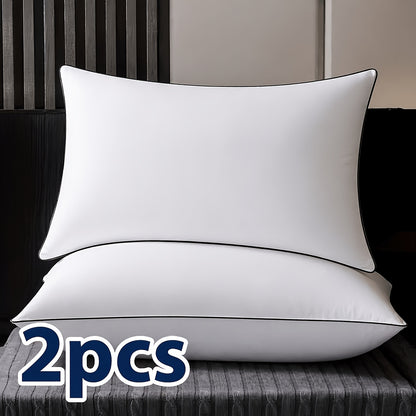 2/4pcs Ultra-Soft White Microfiber Pillow Inserts - Allergy-Free, 100% Polyester Filling for Sofa, Bed, Garden Cushions & More - Ideal for Back Belly Or Side Sleepers