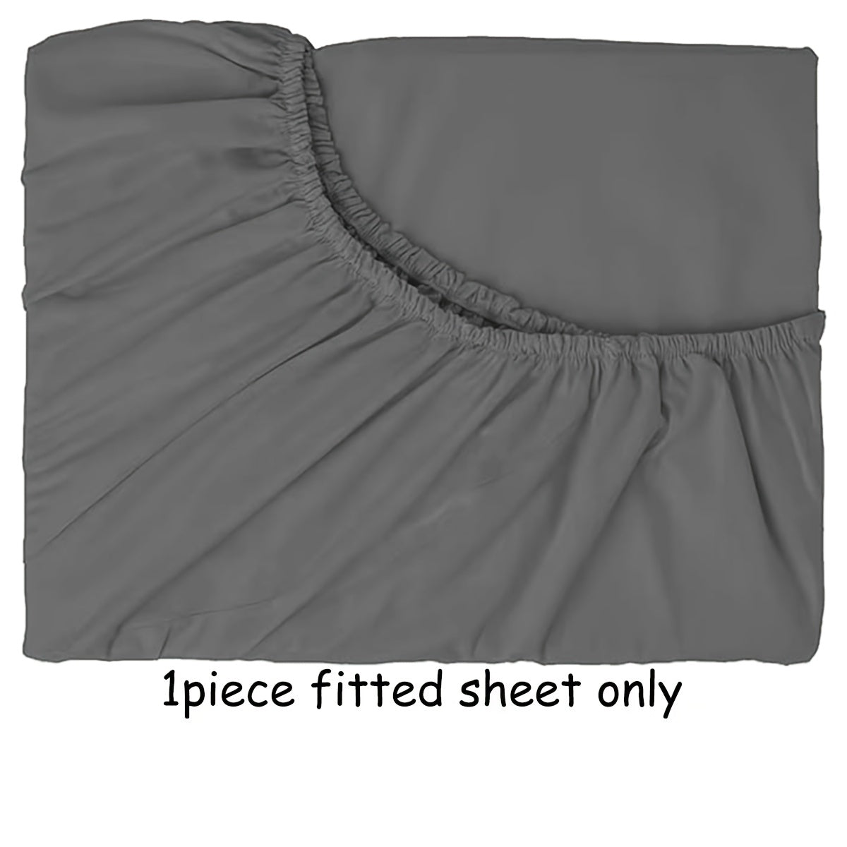 100% Microfiber Ultra-Soft 60"x80" Full/Queen Size Fitted Sheet, Fits Up to 14" Deep Pocket Mattress, Hotel Style Bedding Mattress Protector, Machine Washable, Fade-Resistant, Dark Gray