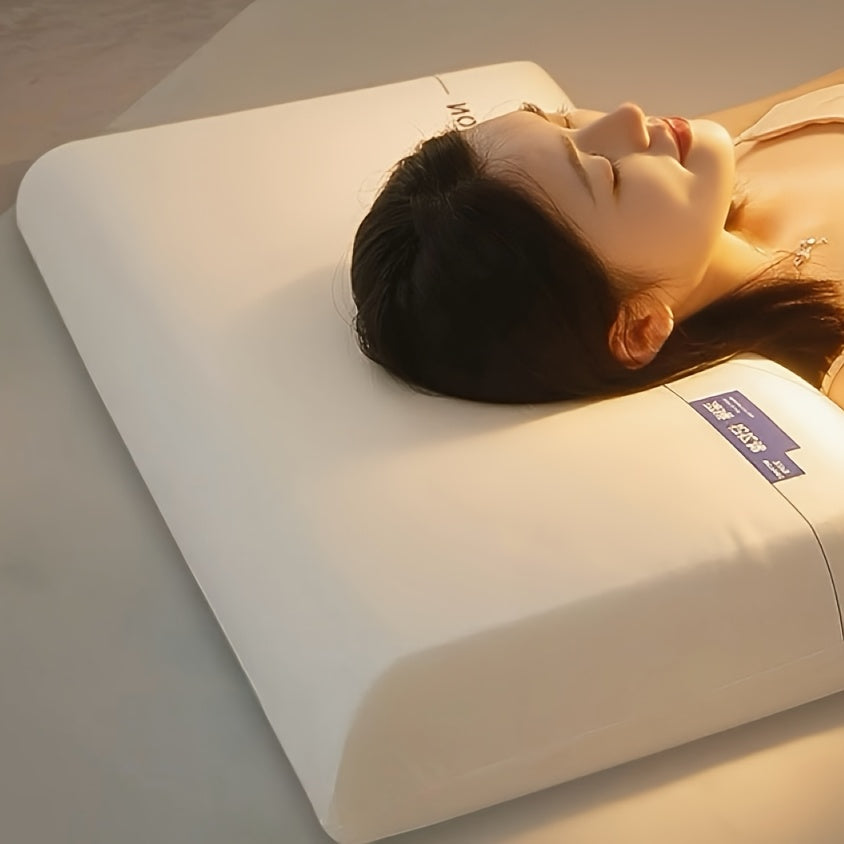 Deep Sleep Pillow, Ergonomically Contoured for Side and Back Sleepers, Orthopedic Neck Shape Supports the Head and Provides Neck Support. Large Size