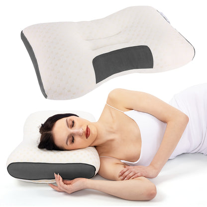 2-Pack Premium All-Season Neck Support Pillows, Breathable Sweat-Resistant Fabric, Ergonomic Contour for Side And Back Sleepers, Durable Non-Sag Core, Ideal for Bedroom, Living Room And Bedding Use