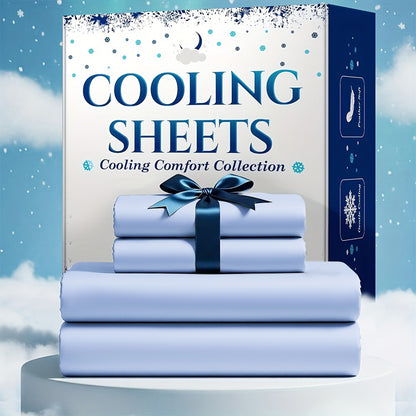 4pcs Cooling Bamboo Bed Sheet Set, Kids 4000 TC Extra Deep Pocket 20 Inch Bed Sheet, Luxury Soft Hotel & Cooling Sheet Set For Hot Sleepers, Wrinkle & Shrink Resistant, Fitted Sheet+Flat Sheet+Pillowcases, Twin/ Full/ Queen/ King, Best Summer Choice