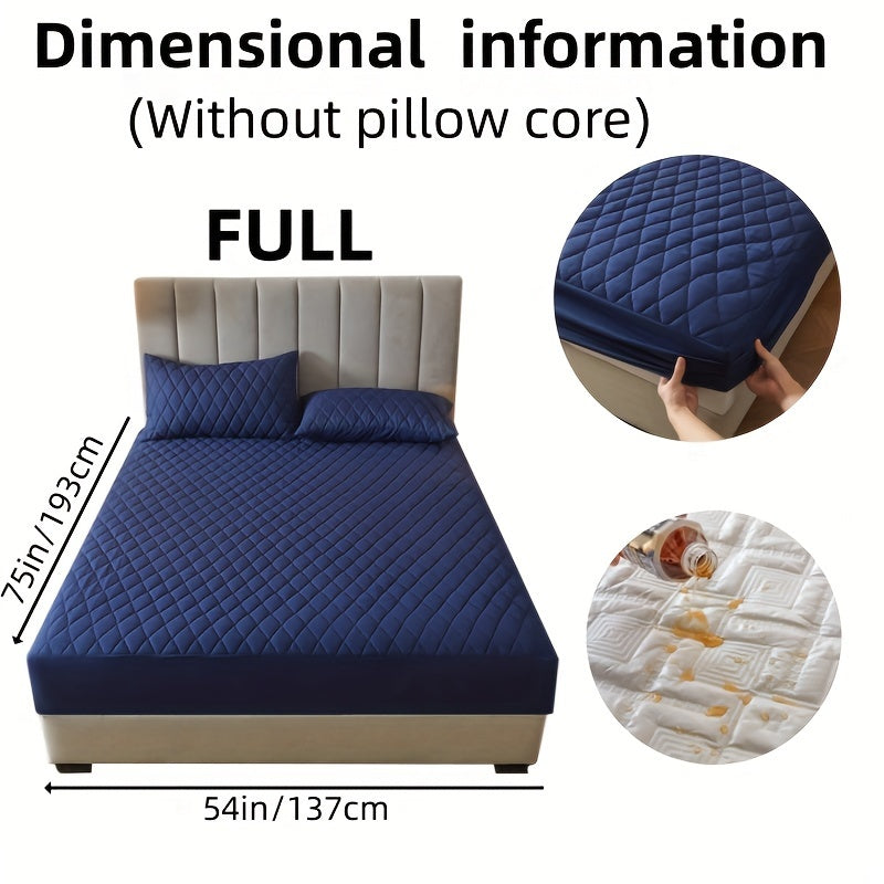 2/3pcs Two-Piece/Three-Piece Multi-Color Waterproof Fitted Sheet Set Waterproof Mattress Protector Fitted Sheet and Pillowcase Set Anti-slip Full Cover Protection Cover