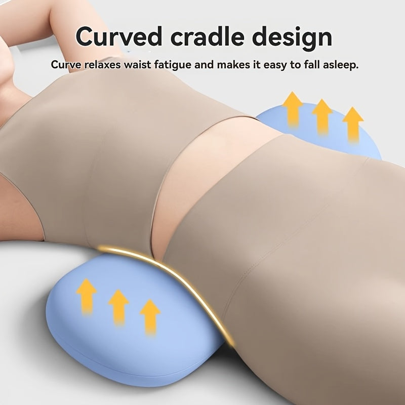 Bed Lumbar Pillow - Ergonomic Butterfly Wing Design, 3D Waist Wrapping And Curved Cradle, Engineering Zoned for Back/Hip, Enlarged Surface Fits All Positions (Back/Side), Soft Contoured Comfort for Restful Night