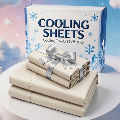 3pcs/ 4pcs Bamboo Cooling Bed Sheet Set -14"Deep Pocket, Exquisite Pinch Pleat, Shrink-Resistant, Fade-Resistant, Skin-Friendly Bedding with 1or2 Pillowcases, 1 Flat Sheet, 1 Fitted Sheet, Dorm Bedding for College, Cozy Comfort