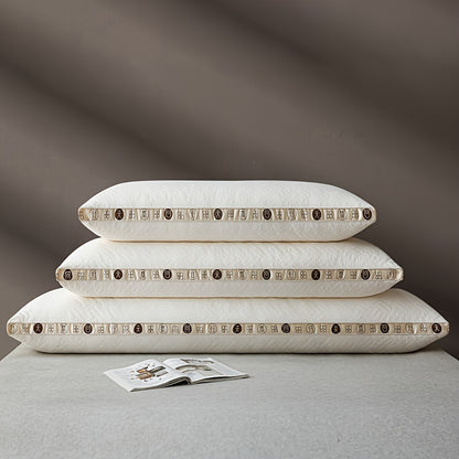 Advanced Soft Fluffy Lengthened Pillow Core Long Pillow Soybean Nourishing Pillow Summer Bedroom Bedding Comfortable Sleep Long Pillow Core Hotel Home Single/Double Three-Dimensional Edge High Pillow 1pc Used to Help Sleep Neck Protection Fluffy Slo