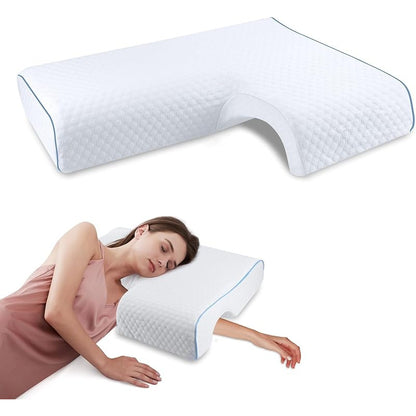 Couple's Pillow, Left-Hand Pillow/Right-Hand Pillow, Memory Hug Pillow, for Two People Sleeping Together, Left-Hand Model, Right-Hand Model, Pressure-Free Arm Slow-Rebound Pillow, Core Sleeping Pillow