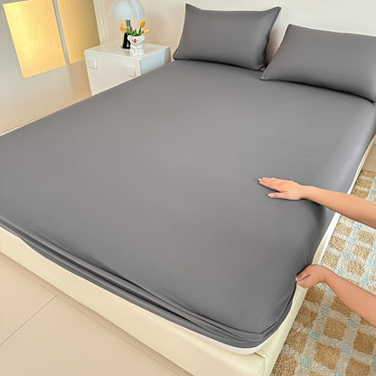1pc Soft Fitted Sheet, Bed Sheet, Comfortable Multifunctional Mattress Cover, Suitable for Bedroom, Guest Room, Apartment, School, All-Season Bedding [Pillowcase Not Included]