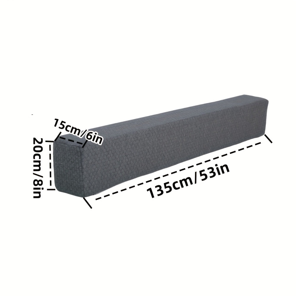 Adjustable Bed Wedge Pillow - High-Density Grey Headboard Cushion, Bed Gap Filler for Single/Double/King/Queen Beds, Machine Washable , Soft Padding for Mattress & Headboard (No Tools Needed, Bed Back Rests, Back Rest Bed Pillow, Bed Pillow For