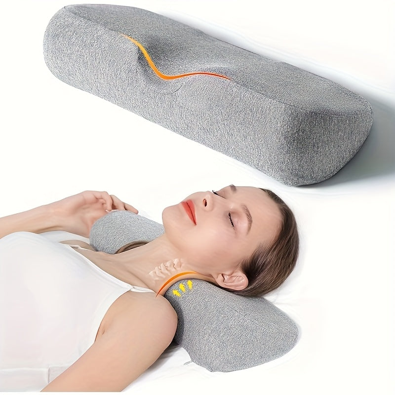 1pc Cervical Neck Pillow for Posture & - Pillow with C-Shaped Curve, Spinal Aid, -Snoring Sleep Aid, Neck & Back for Side/Back Sleepers, &