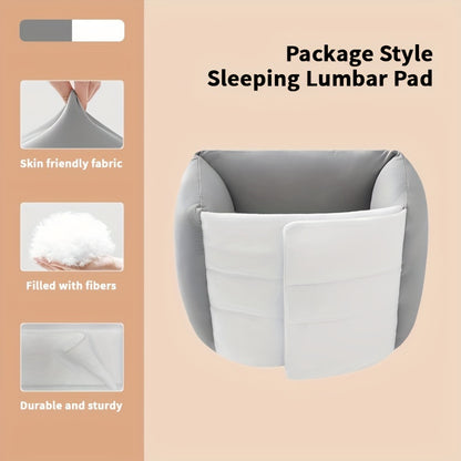 1pc Sleeping Lumbar Pillow Support Adjustable Soft Comfortable Breathable Fabric Unisex Gift Birthday Present