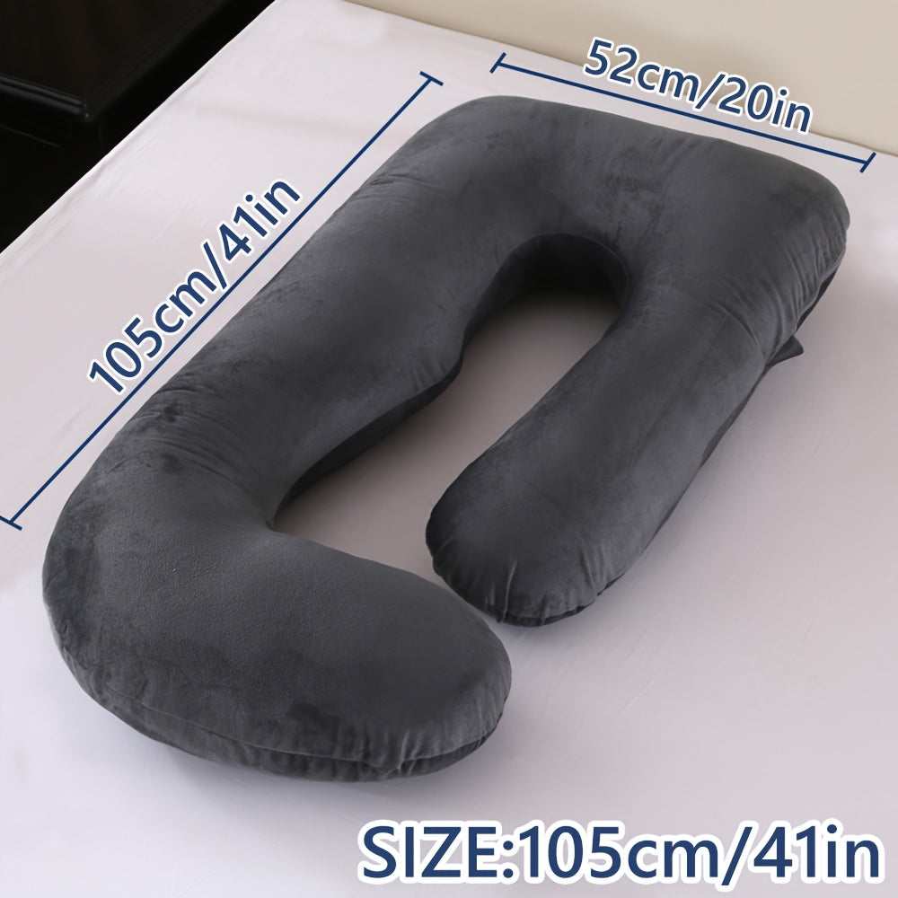 Pregnancy Pillow J Shaped Full Body Pillow with Velvet Cover, 60 Inches Maternity Pillow for Pregnant Women Back, Legs And Belly Support, As Halloween, Chrismas Gift