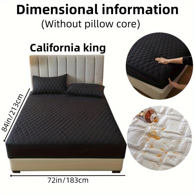 2/3pcs Two-Piece/Three-Piece Multi-Color Waterproof Fitted Sheet Set Waterproof Mattress Protector Fitted Sheet and Pillowcase Set Anti-slip Full Cover Protection Cover