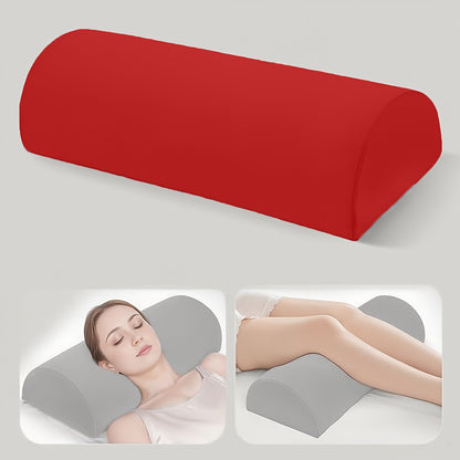 1pc Half Moon Pillow, Leg, Knee, Back of Neck, and Lumbar Support Pillow, Suitable for Back or Side Sleepers, Semi-Rolled Round Pillow, Comfort for Ankles and Feet, Head, Neck, Spine, and Hips
