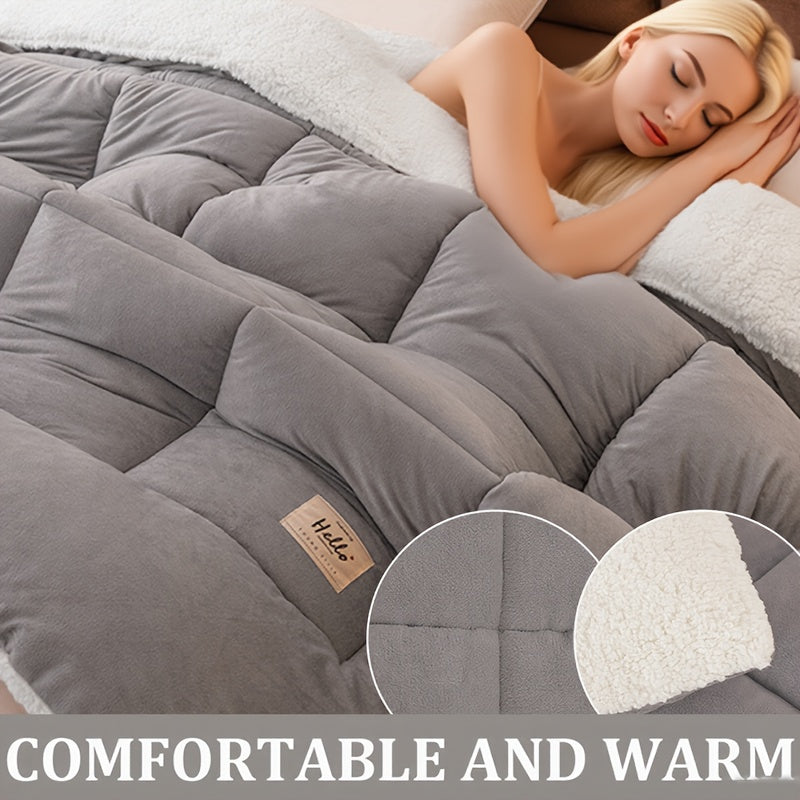 [Milk Velvet Single-Layer] AB Version Thickened Milk Velvet Quilt - Warm, Comfortable, Skin-Friendly Single-Layer