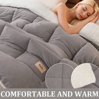 [Milk Velvet Single-Layer] AB Version Thickened Milk Velvet Quilt - Warm, Comfortable, Skin-Friendly Single-Layer