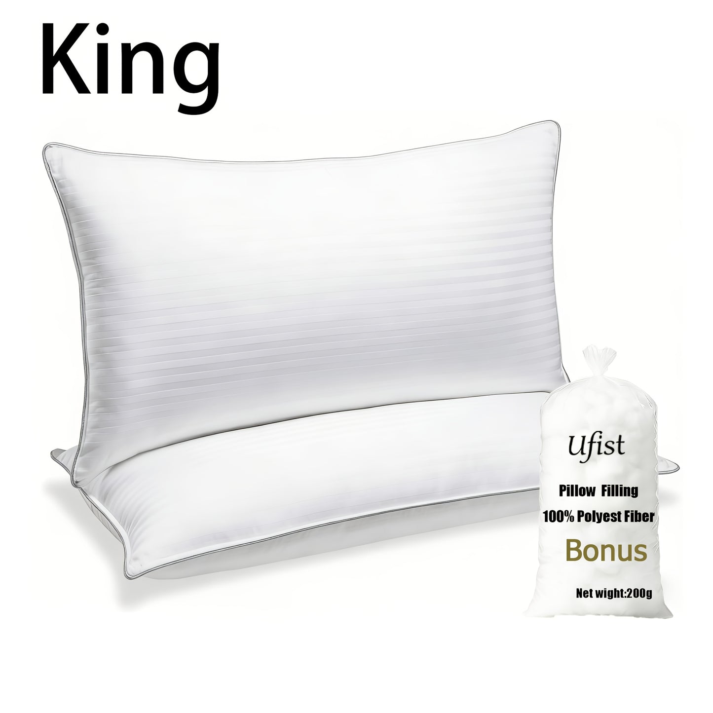 2/4pcs Ultra-Soft White Microfiber Pillow Inserts - Allergy-Free, 100% Polyester Filling for Sofa, Bed, Garden Cushions & More - Ideal for Back Belly Or Side Sleepers